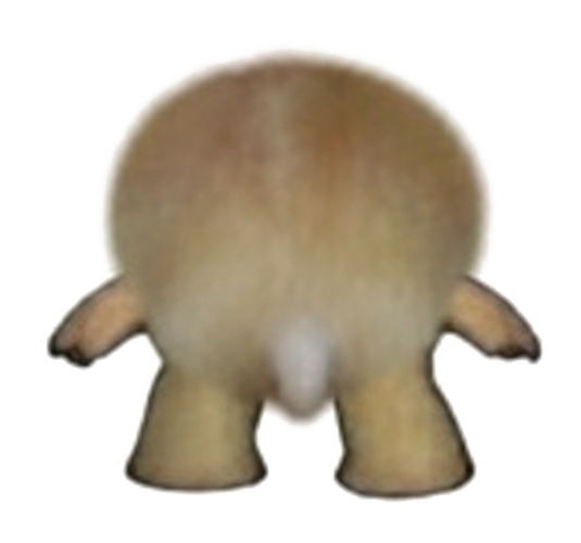 inim mascot seen from behind